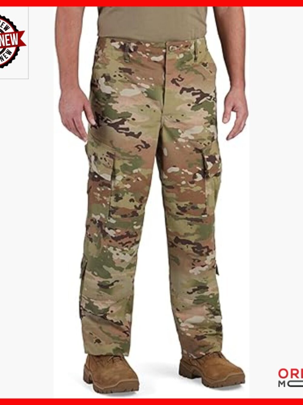 Military Combat Pants with Cargo Pockets, Knee Pads, Durable Ripstop Fabric